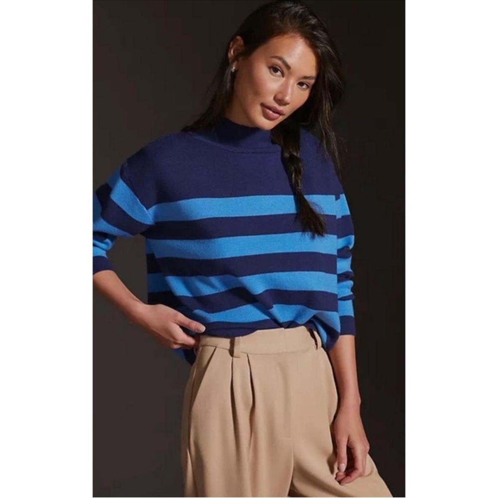 Anthropologie | Maeve oversized striped sweater size XL